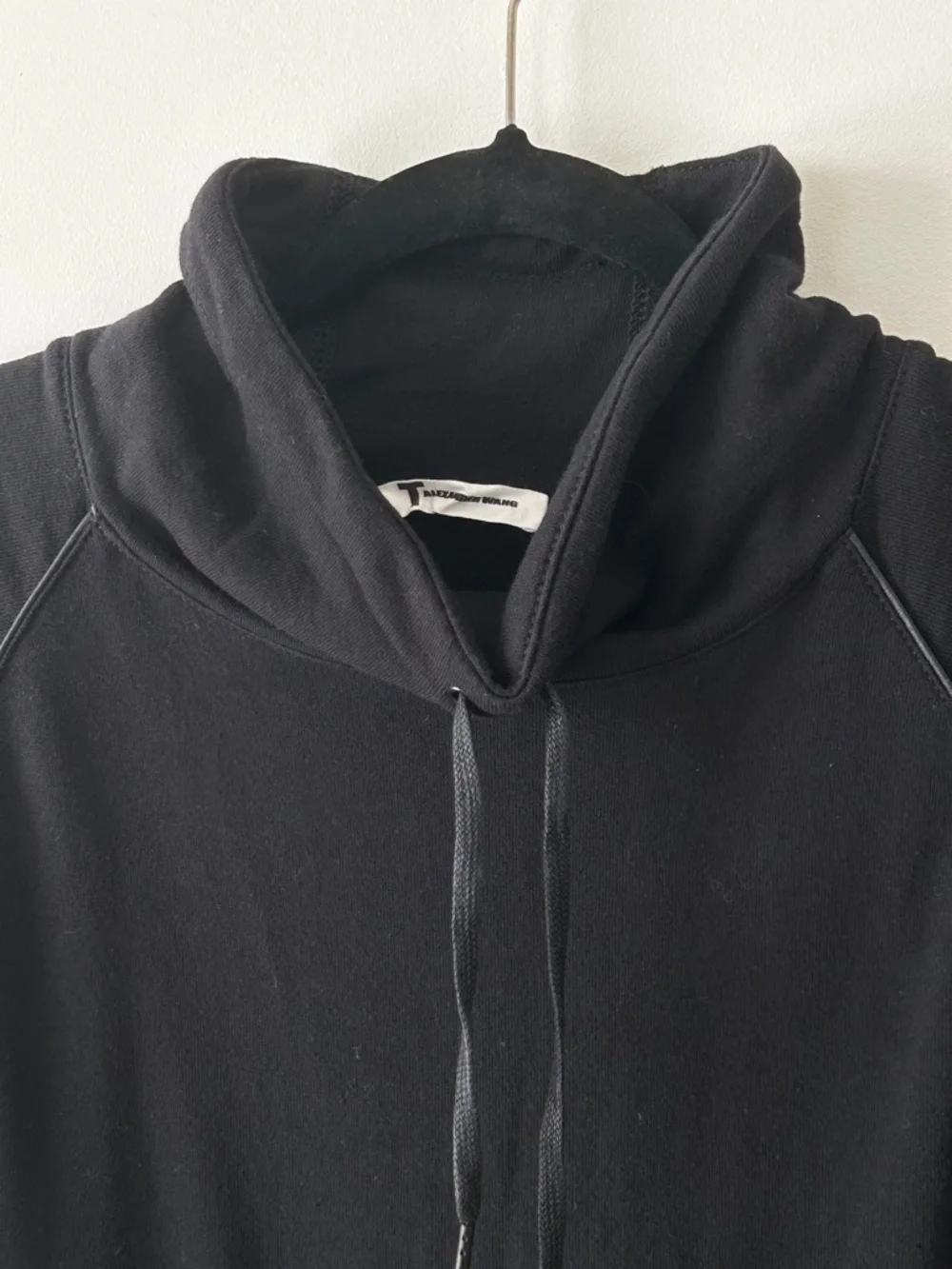Alexander Wang Black Cotton Funnel Neck Sweatshirt
